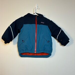 Patagonia Kids Puffer Jacket Blue Navy with Red Trim